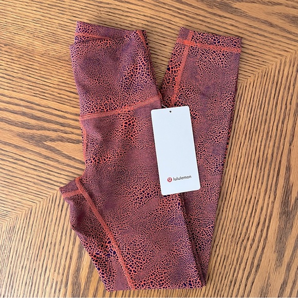 lululemon athletica Pants - Lululemon Wunder Train High-Rise Tight 25" - Crackle Glaze Vintage Orange